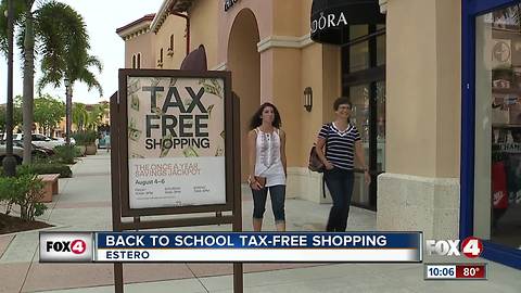 Back-to-school shoppers hit Coconut Point Mall for tax-free weekend