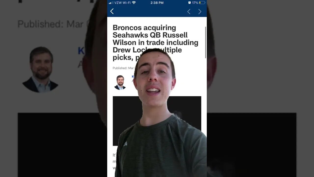 Russell Wilson Traded to the Broncos! Drew Lock to Seahawks! #shorts