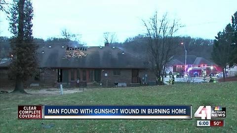 KCPD: Man with gunshot wound found dead in burning home