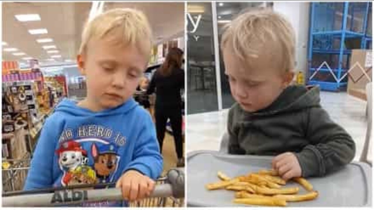 Menino dorme onde for preciso após ter um longo dia