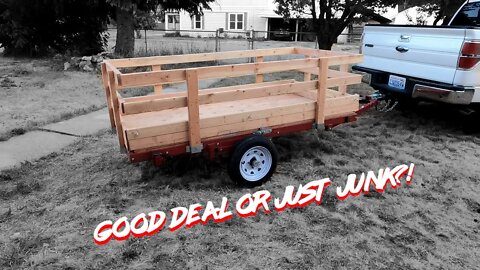 Harbor Freight Utility Trailer Build and Test