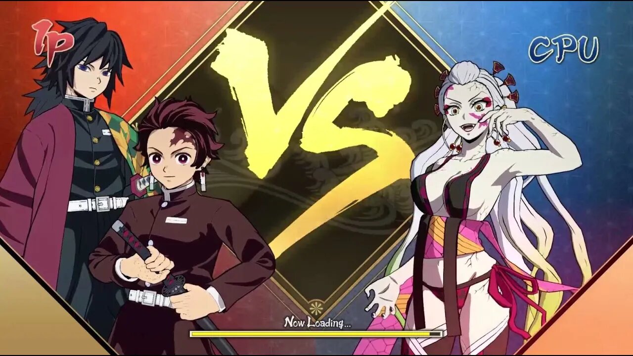 Tanjiro (Water Breathing) and Giyu Vs. Daki - VERY HARD CPU - Demon Slayer Hinokami Chronicles