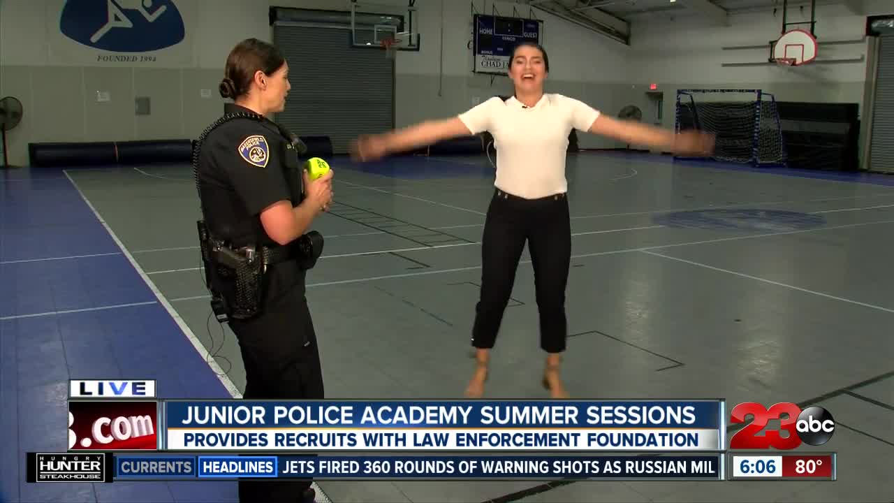 Physical training with Junior Police Academy