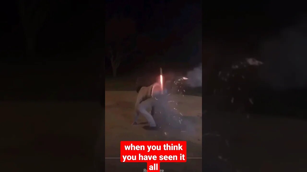 This dude blow up him self while playing with fireworks cracker on 31th