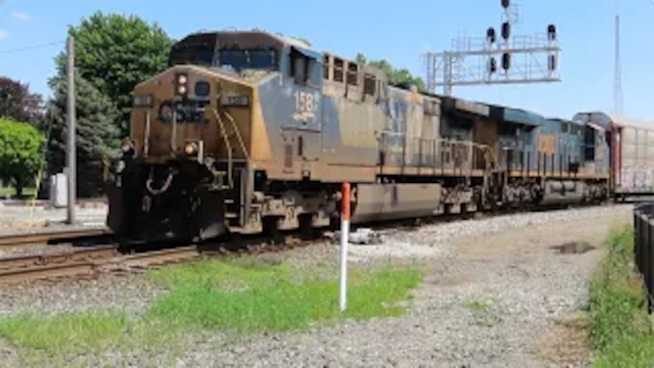 CSX Q200 Autorack/Manifest Mixed Freight Train from Fostoria, Ohio June 13, 2021