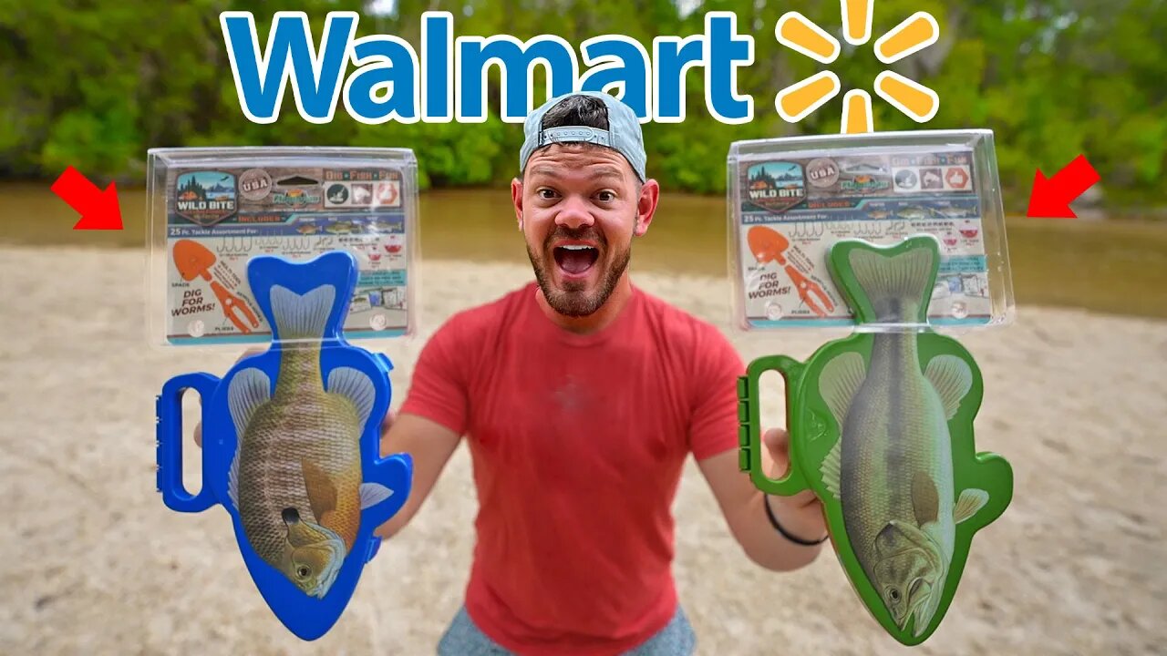 Wild Bite Walmart Fishing Kit Challenge!