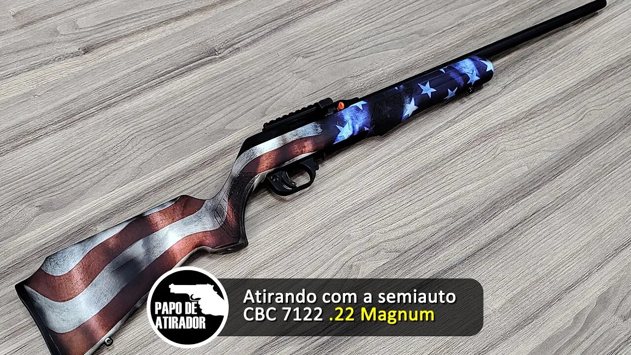 Atirando com a CBC 7122 .22 MAGNUM semiautomática