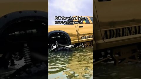 I drove my SEMA Truck into a pond for this…?? 😳💧 #shorts