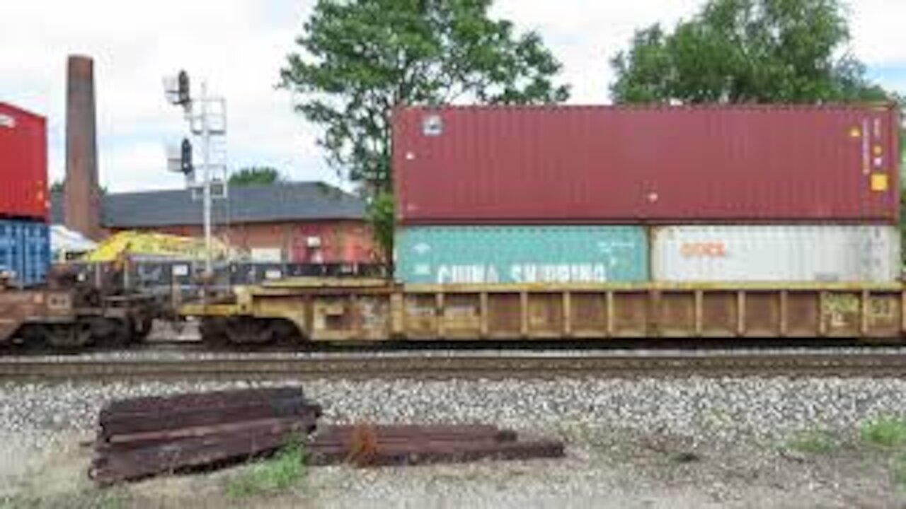 Norfolk Southern Intermodal Double-Stack Train from Fostoria, Ohio August 29, 2020