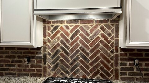 Thin brick backsplash