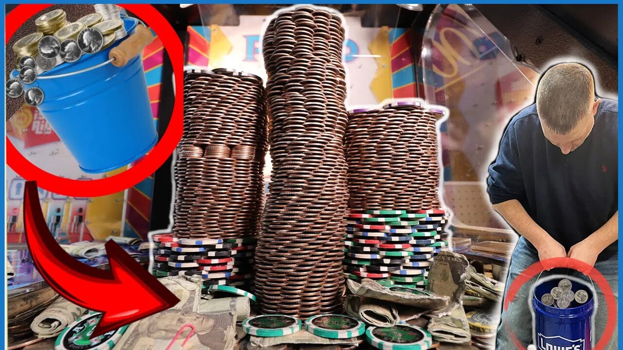 🪣Can a 5 Gallon Bucket Loaded With Quarters Knock Down These Towers & Win $10,000?