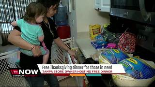 Tampa business owner preparing Thanksgiving dinner for less fortunate