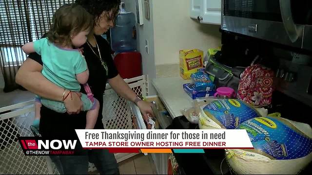 Tampa business owner preparing Thanksgiving dinner for less fortunate