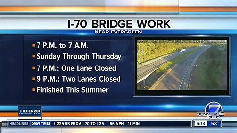 Bridge repairs begin on I-70 near Evergreen