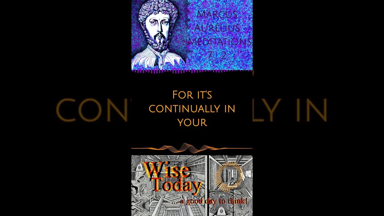 WiseToday ~ Marcus Aurelius - Meditations (7.2) #philosophy #stoicism #shorts