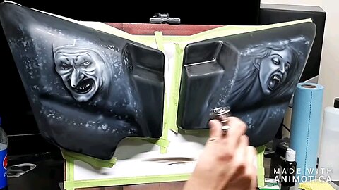 Horror movie Themed Harley Davidson Bagger in process