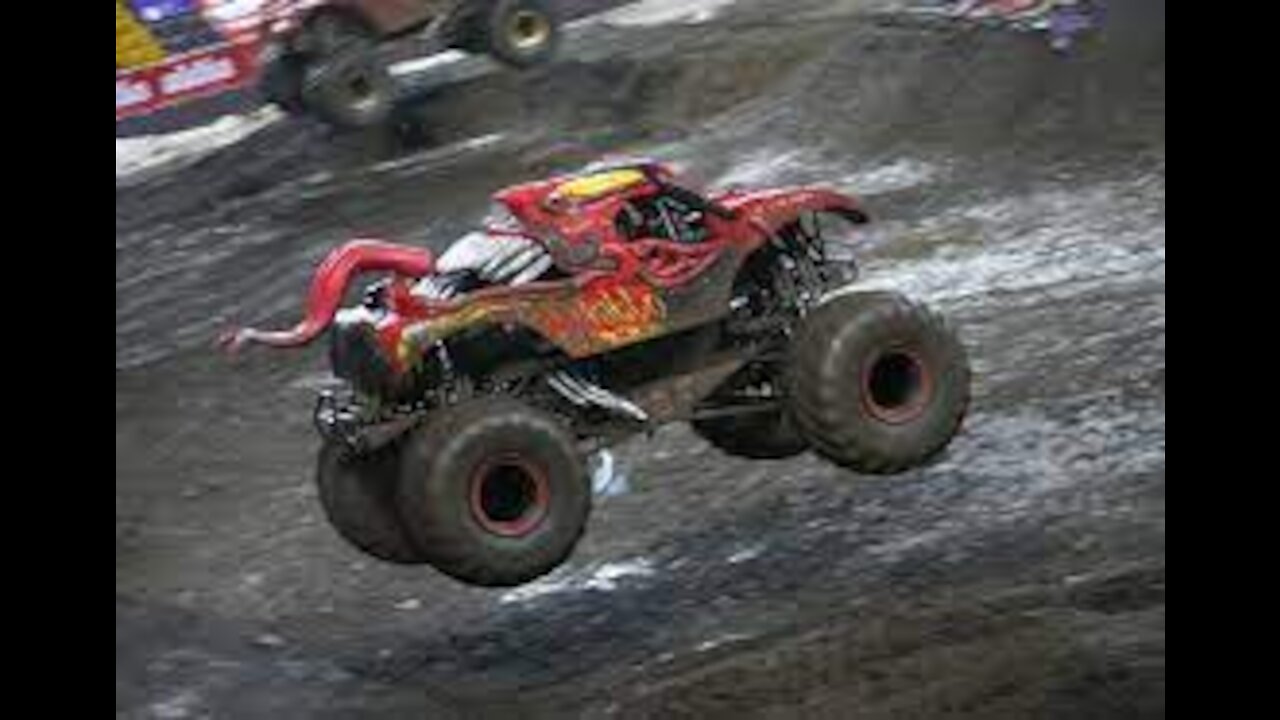 MONSTER TRUCK MAYHEM ON THE DOWNHILL DASH