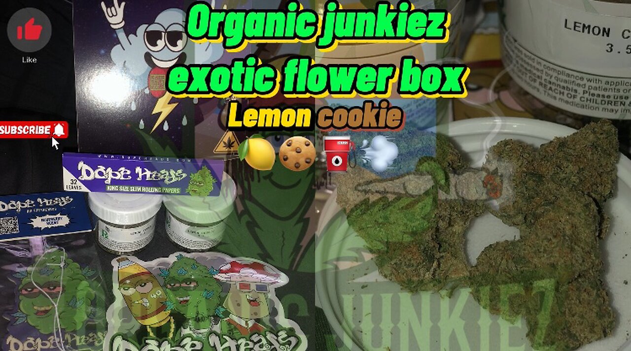 Organic junkiez(EXOTIC FLOWER BOX!!)(7g) Lemon cookie 🍋🍪⛽️💨