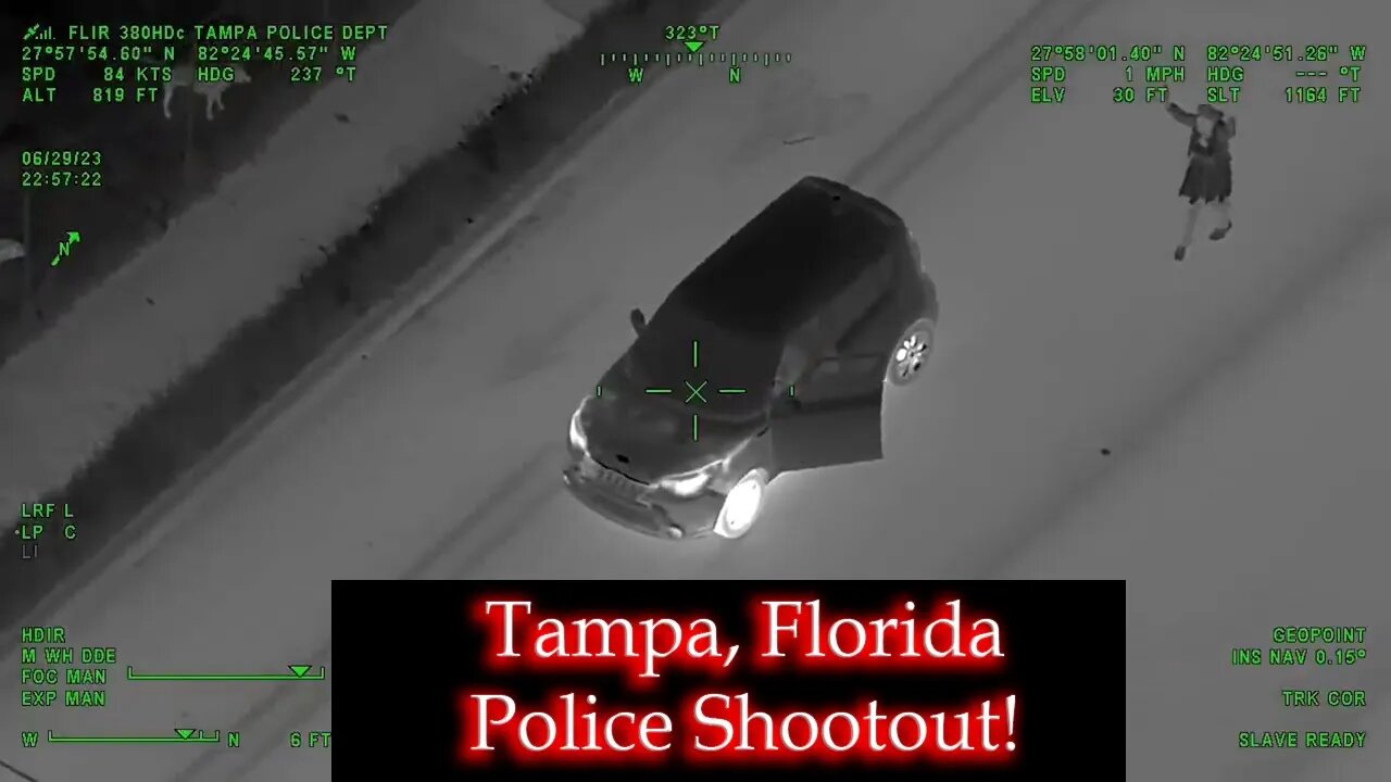 Bodycam and Air Unit Respond to Armed Suspects Being Shot After firing at Tampa Police Officers #new