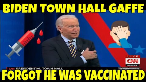 "We didn't have (the vaccine) when we came into office" - Joe Biden, who got vaccinated in December!
