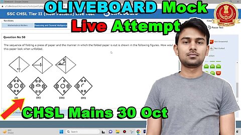 171/180 Oliveboard SSC CHSL Tier 2 Mock Live Attempt 30 Oct | MEWS Maths #ssc #oliveboard