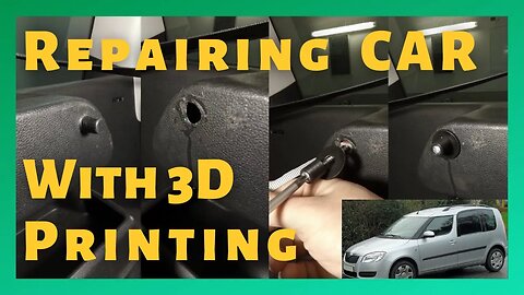 Repairing car with 3D Printing - Trunk shelf pin for Skoda Roomster