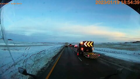 Cleanup after the accidents I70 Byers, Colorado