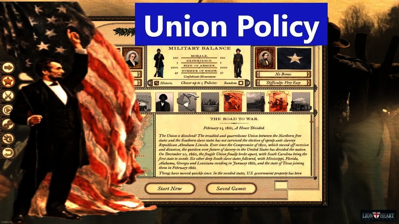 Union Policy Overview - Grand Tactician Civil War