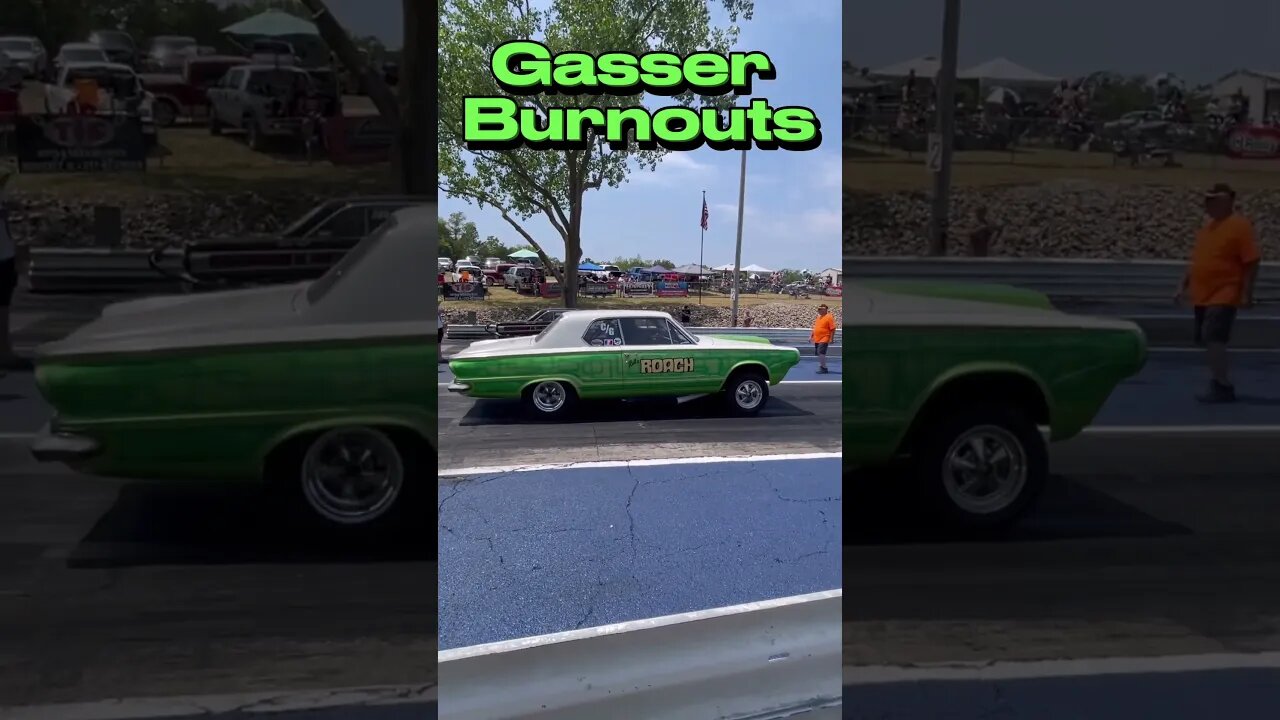 Nostalgia Gasser Burnouts - Ford vs. Dodge #burnout