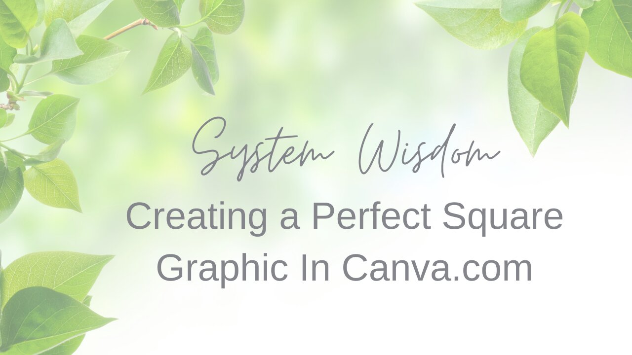 How To Make a Perfect Square in Canva.com