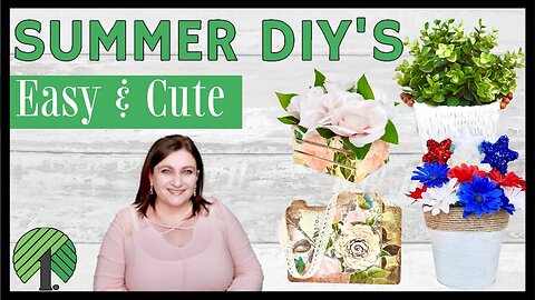 CUTE DOLLAR TREE FARMHOUSE SUMMER DIYS | HIGH END EASY DIY | DOLLAR TREE PATRIOTIC TABLE CENTERPIECE