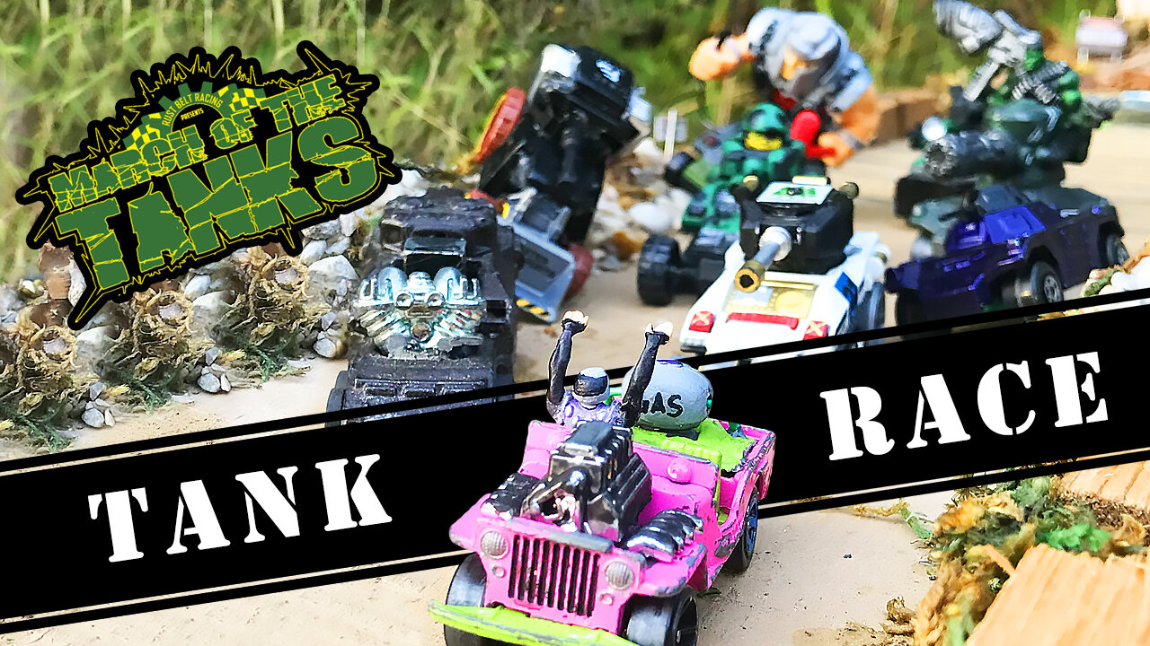 March of the Tanks - Modified Hot Wheels Tank Race at Destruction Drop - Diecast Racing