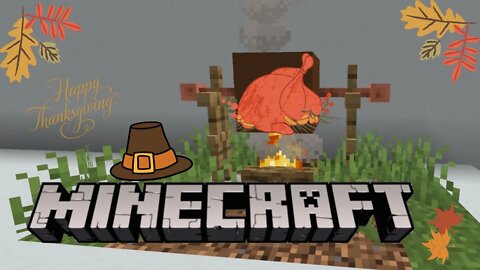 Minecraft: Roasting Turkey Over Campfire