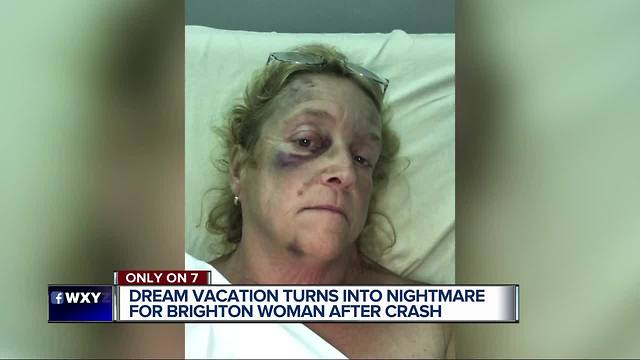 Dream vacation turns into nightmare for Brighton woman after crash