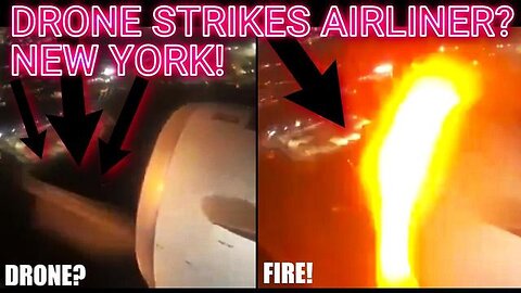 FAA COVER UP! 🤯 DRONE Strikes An AIRLINER Over New York CITY leaving LaGuardia!