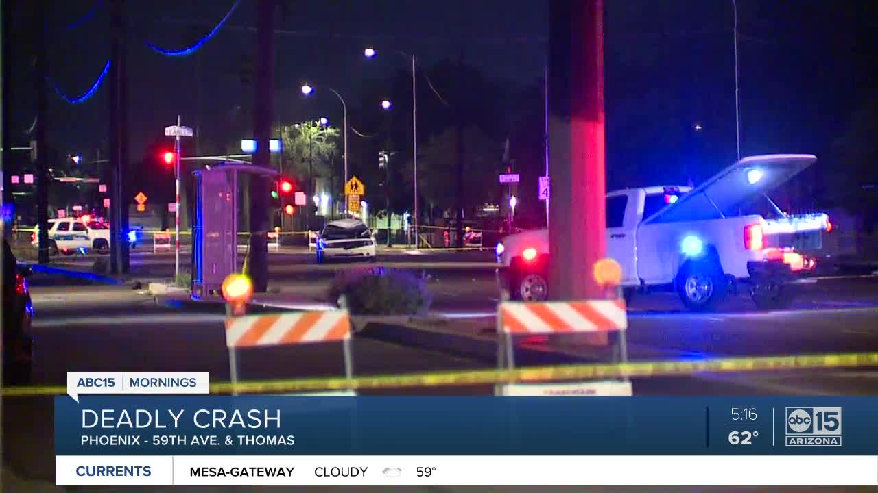 Phoenix police are investigating a fatal crash involving a pedestrian