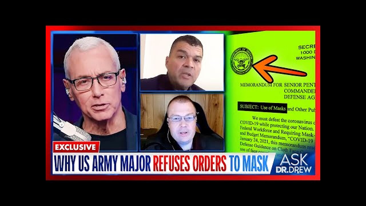 Dr. Drew - Army Major Refuses To Mask w' Dr. Paul E Alexander & MAJ Buckler