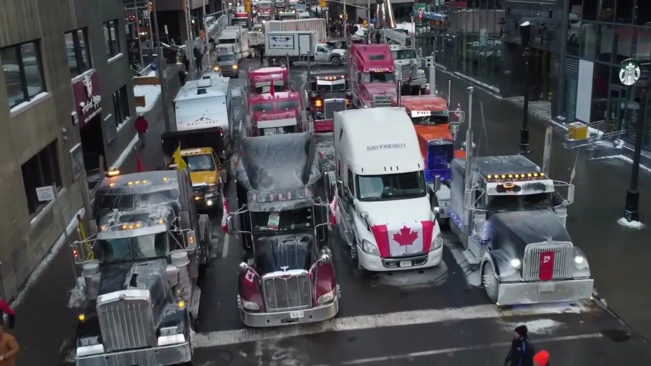 DRONE FOOTAGE OF PEAK CONVOY