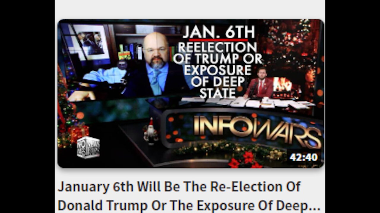 January 6th Will Be The Re-Election Of Donald Trump Or The Exposure Of Deep State Republicans