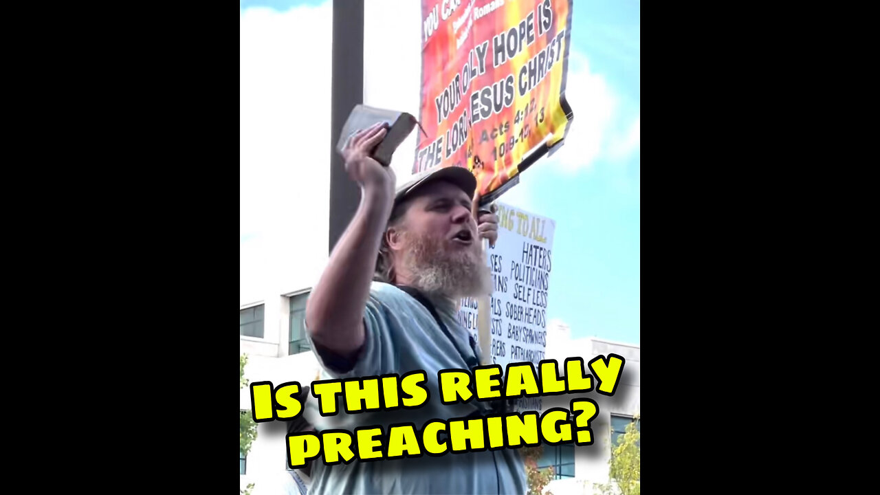 Extreme street preacher gets expected/unexpected response from this student?