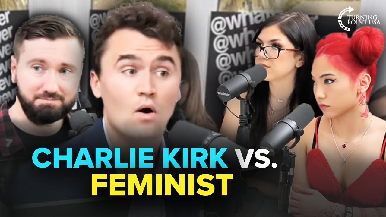 Charlie Kirk CHALLENGES Liberal Feminist On Economic Equality 👀 *FULL CLIP*