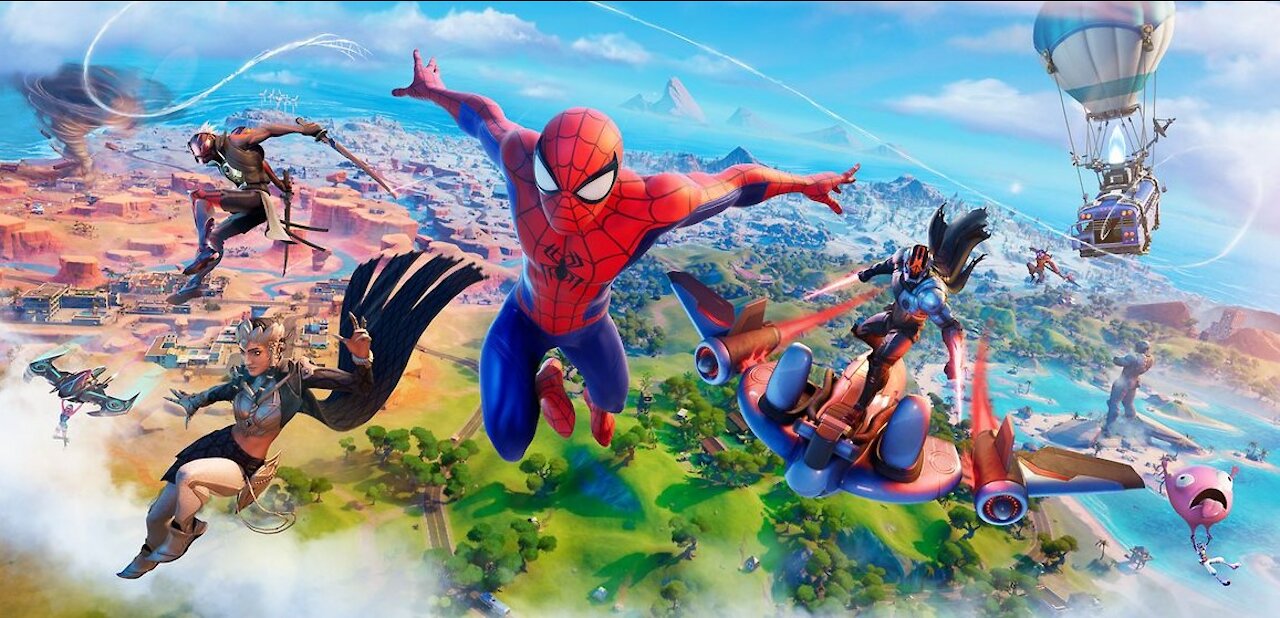 #Fortnite:New Chapter New World Spider-Man Takes The Wheel ft. The Rock, Spider-Man, Zendaya