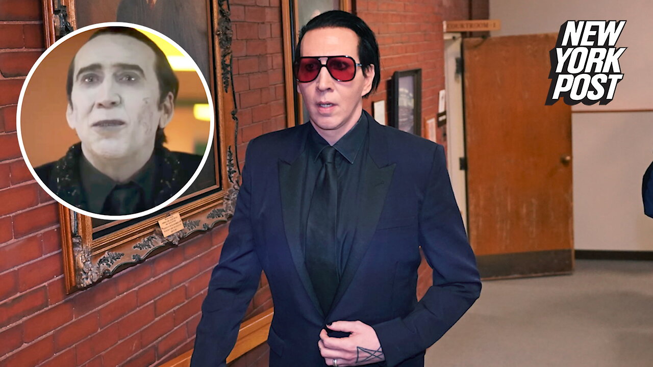 Marilyn Manson appeared in NH court dressed in all black, pale makeup resembling Nick Cage's Dracula