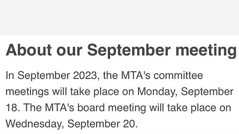 My comments to MTA LIRR/NYCT Committees 9-18-2023