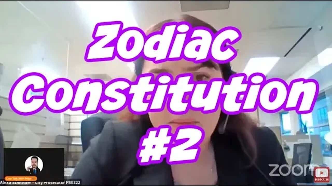 Sovereign Citizen Trial? (Zodiac Constitution)