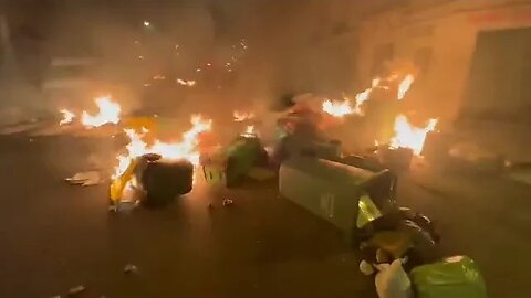 FRANCE PROTESTS: The garbage is turning into a weapon in Paris....