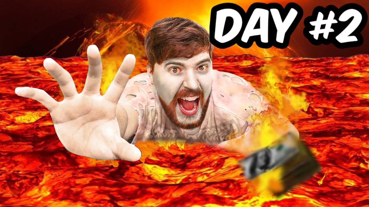 I SURVIVED 50 HOURS IN LAVA! MR BEAST| #mrbeast