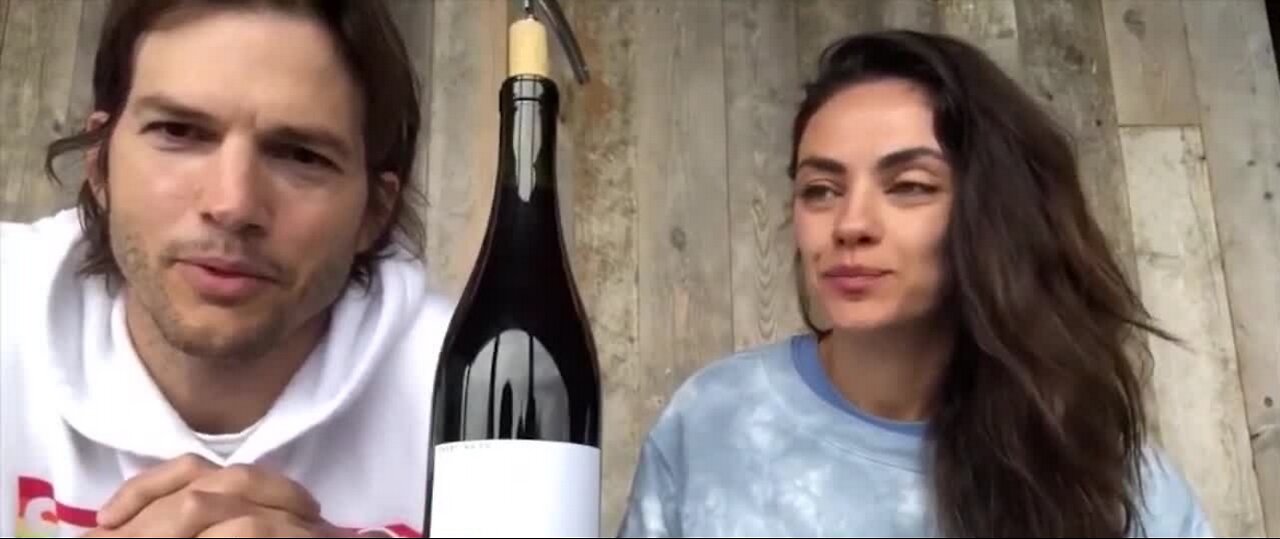 Ashton Kutcher, Mila Kunis make wine for charity