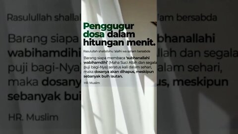 Amalkan!!!Amalan Penggugur Dosa dalam Hitungan Menit.