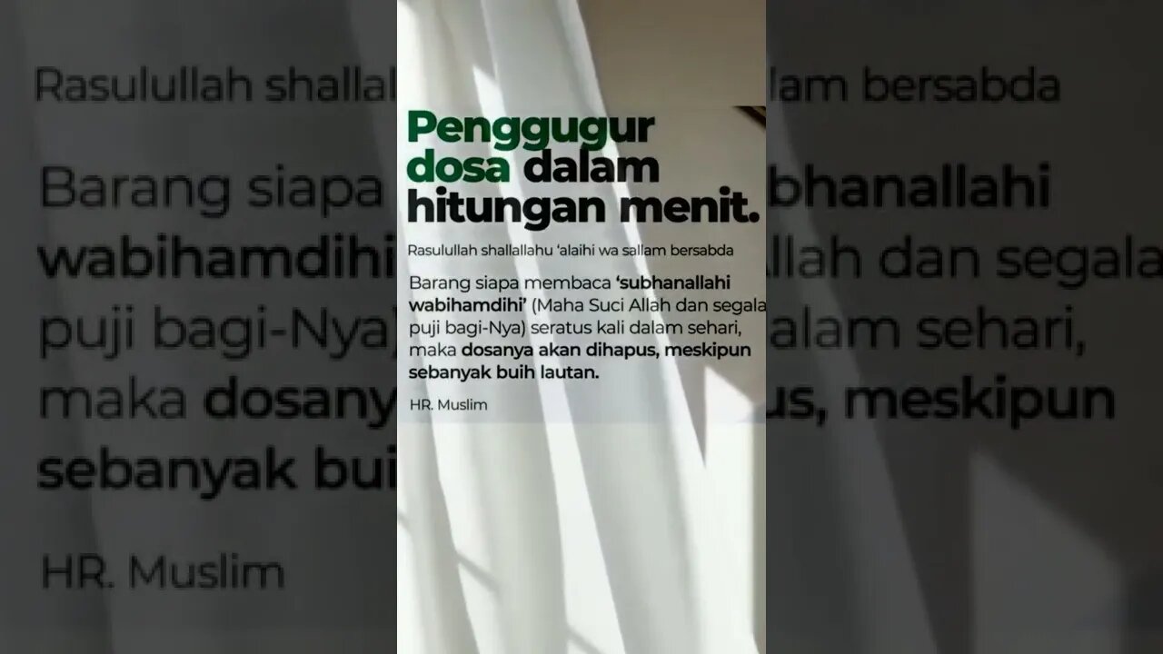 Amalkan!!!Amalan Penggugur Dosa dalam Hitungan Menit.